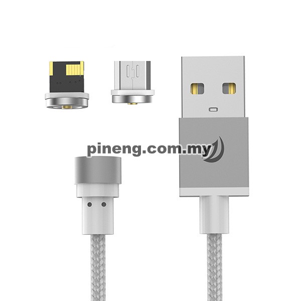 WSKEN Micro USB / Lightning 2.1A Round M...